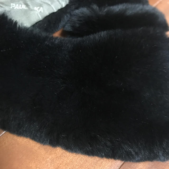 売店 PAULE KA ポールカ 黒 スヌード ファー krasnoyar-sp.ru