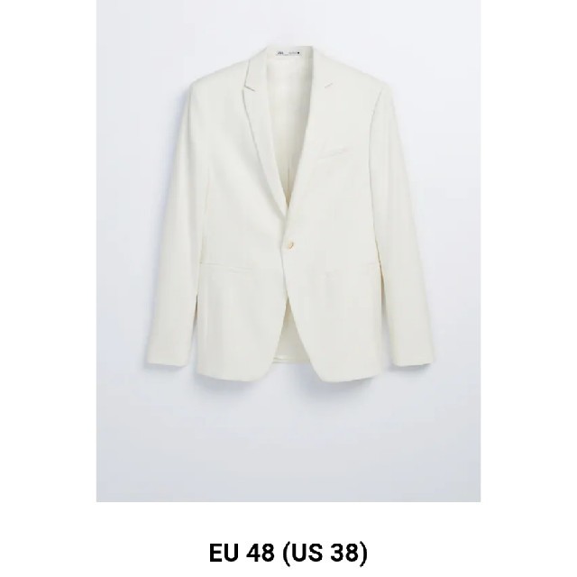 ZARA(ザラ)のZARA ホワイト セットアップ タキシード 結婚式 メンズのスーツ(セットアップ)の商品写真