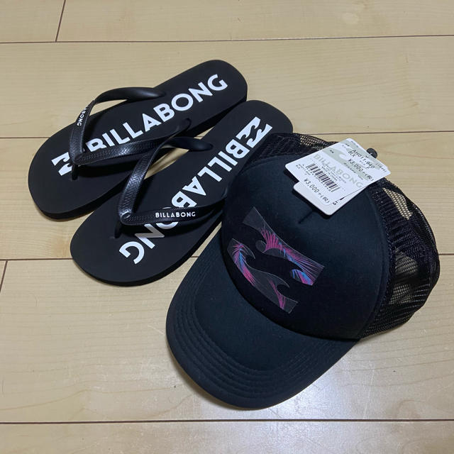 billabong(ビラボン)の新品未使用‼️ビラボン‼️キャップ・ビーチサンダルセット‼️ メンズの帽子(キャップ)の商品写真