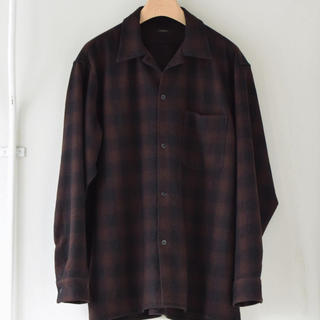コモリ(COMOLI)のcomoli  20aw ウールチェックシャツ サイズ3 未使用(シャツ)