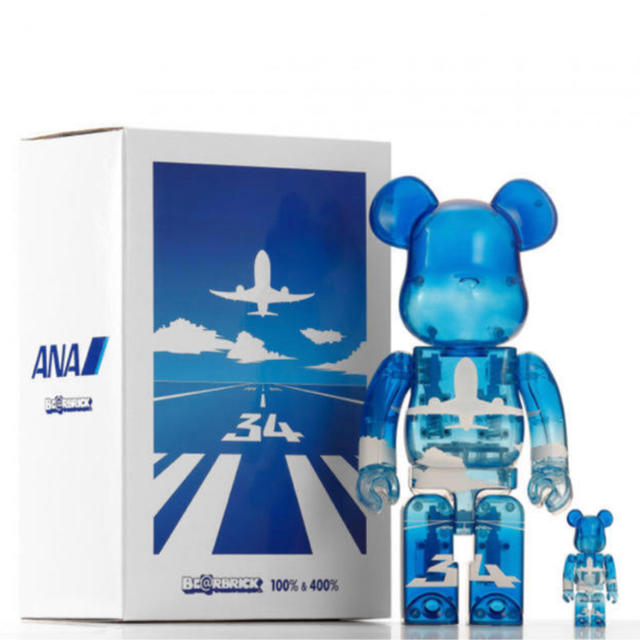 MEDICOM TOY(メディコムトイ)のBE＠RBRICK for ANA 　 100% & 400% ハンドメイドのおもちゃ(フィギュア)の商品写真