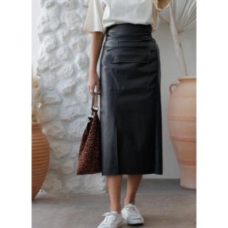 ルームサンマルロクコンテンポラリー(room306 CONTEMPORARY)のroom306♡leather pencil skirt(ロングスカート)