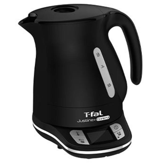 T-fal(ティファール)の【新品・未使用】電子ケトルジャスティン プラス コントロール ブラック 1.2L スマホ/家電/カメラの生活家電(電気ケトル)の商品写真