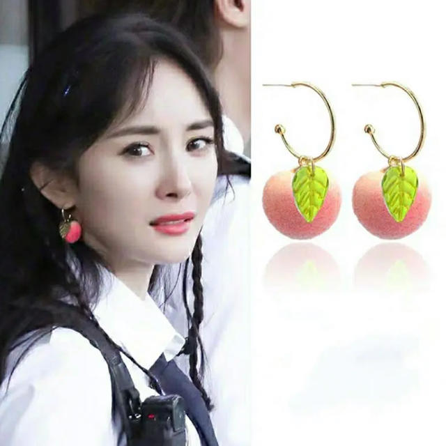 🍑peach Pierce🍑 ハンドメイドのアクセサリー(ピアス)の商品写真