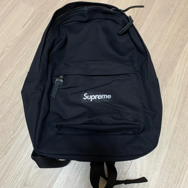 supreme canvas back pack black