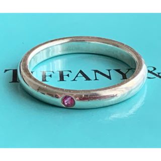 ティファニー(Tiffany & Co.)のTiffany シルバーリング（ピンクサファイア付）(リング(指輪))