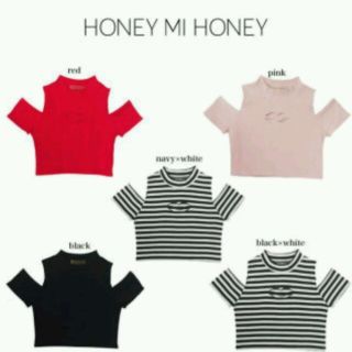 ハニーミーハニー(Honey mi Honey)のリップリブトップス(black)(タンクトップ)