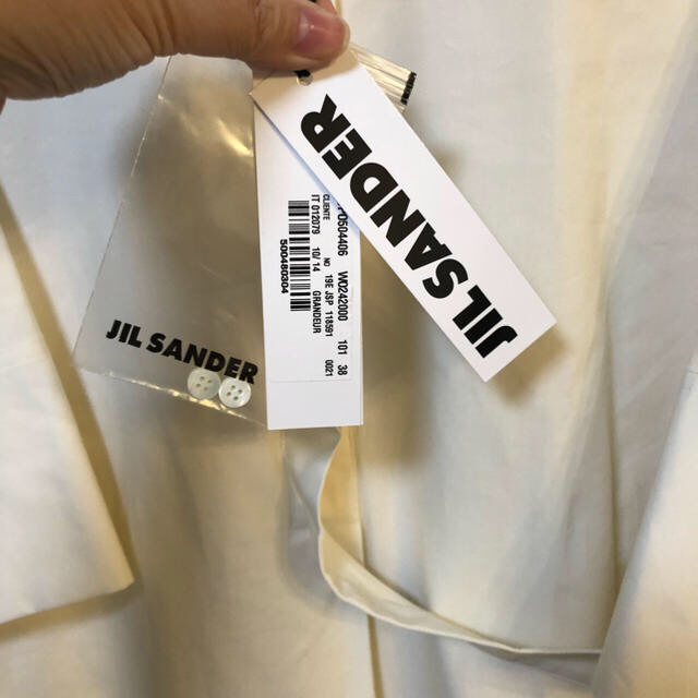 Jil Sander(ジルサンダー)のJILSANDER シャツワンピース　シャツドレス　38 レディースのワンピース(ひざ丈ワンピース)の商品写真