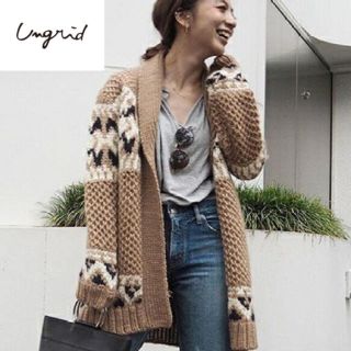 アングリッド(Ungrid)のUngrid ジャガードニット カウチン アングリッド カーディガン 肉厚 (ニット/セーター)