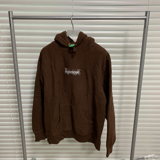 人気新品 Supreme - supreme bandana box logo hooded XL brown