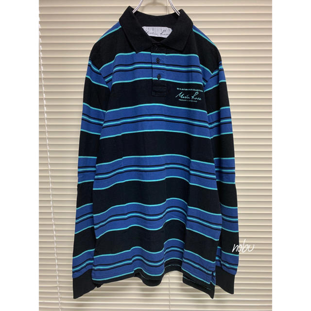 【 Martine Rose 】Polo Top ボーダー L/S ポロシャツ メンズのトップス(ポロシャツ)の商品写真