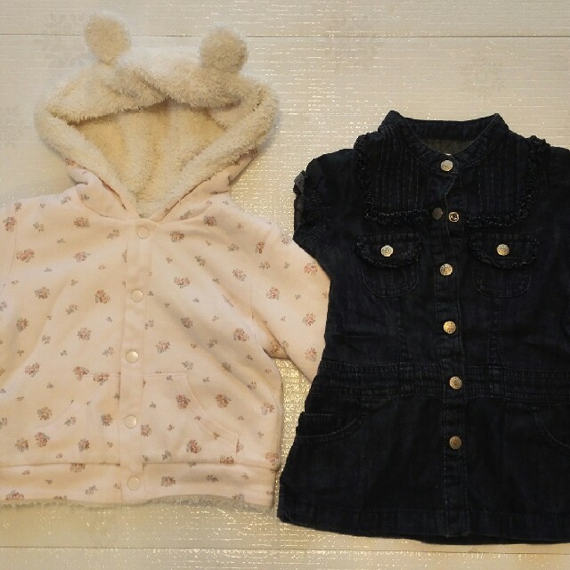 babyGAP(ベビーギャップ)の80サイズ まとめて　アウター　トップス　長袖　セーター　レギンス　9点まとめて キッズ/ベビー/マタニティのベビー服(~85cm)(ワンピース)の商品写真