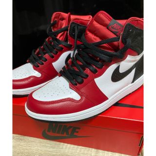 ナイキ(NIKE)のjordan1  high og satin red(スニーカー)