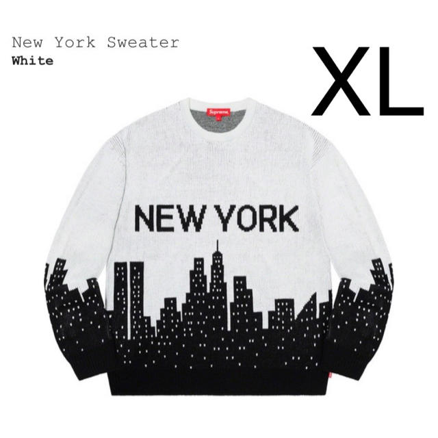 supreme New York Sweater white 希少XL