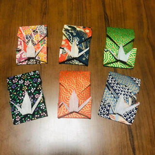 折り紙のポチ袋　鶴　作品　6個(その他)