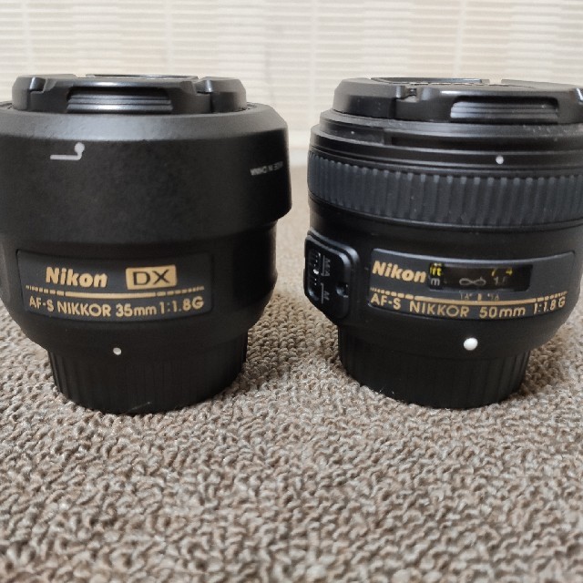 ニコン AF-S NIKKOR 50mm f1.8 Gと35mm f/1.8G - レンズ(単焦点)