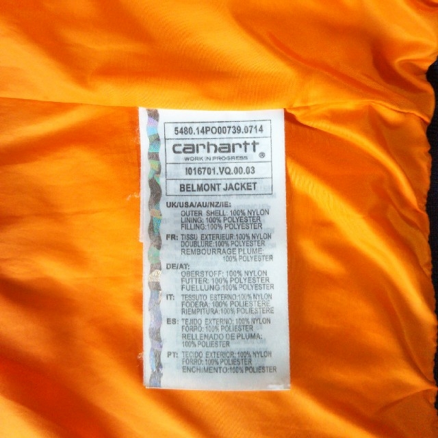 carhartt(カーハート)の哲's shop様専用　CarHartt/カーハートBELMONT JACKET メンズのジャケット/アウター(ダウンジャケット)の商品写真