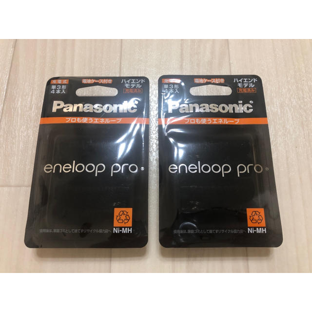Panasonic(パナソニック)のPanasonic eneloop pro 単3形4本入 2個セット エネループ スマホ/家電/カメラのスマートフォン/携帯電話(バッテリー/充電器)の商品写真