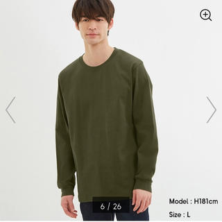 ジーユー(GU)の新品⭐️ GU メンズ　コットンクルーネックT XL(Tシャツ(長袖/七分))