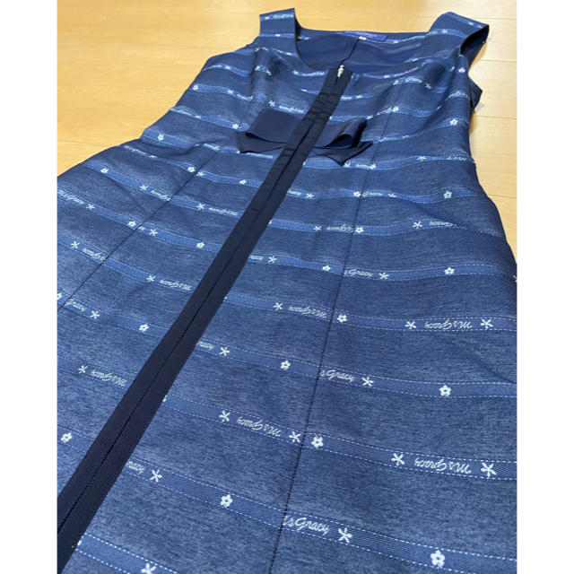 M'S GRACY(エムズグレイシー)のM'sグレイシー2020ジャンパースカート38紺色🌸 レディースのワンピース(ひざ丈ワンピース)の商品写真