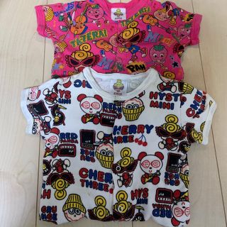 ヒステリックミニ(HYSTERIC MINI)のヒスミニ　半袖ロンパース(ロンパース)