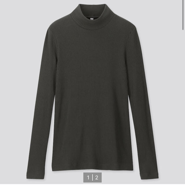 UNIQLO(ユニクロ)のユニクロ　リブハイネックT XL レディースのトップス(ニット/セーター)の商品写真