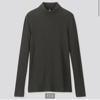 ユニクロ(UNIQLO)のユニクロ　リブハイネックT XL(ニット/セーター)