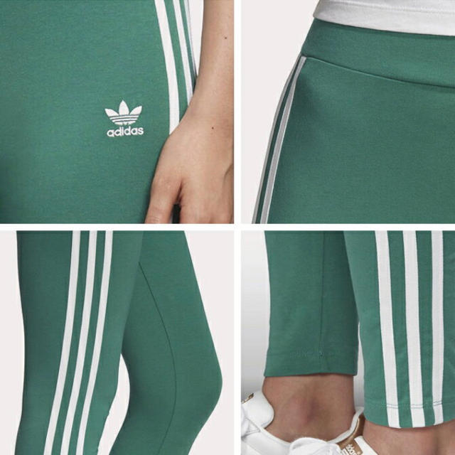 adidas(アディダス)の新品 adidas オリジナルス レギンス スパッツ タイツ 緑 グリーン ヨガ レディースのレッグウェア(レギンス/スパッツ)の商品写真