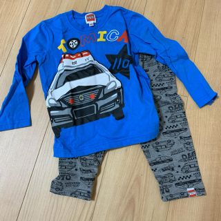 シマムラ(しまむら)の薄手 パジャマ TOMICA トミカ パトカー 100 Tシャツ レギンス(パジャマ)