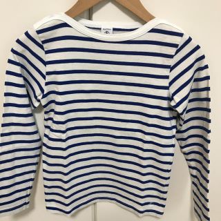 プチバトー(PETIT BATEAU)のプチバトー　ボーダー 長袖 カットソー 8才 126cm(Tシャツ/カットソー)