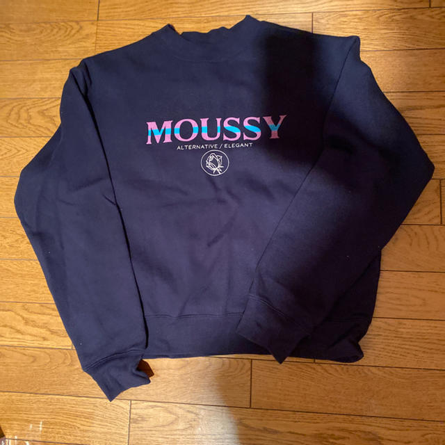 moussy トレーナー　ネイビー