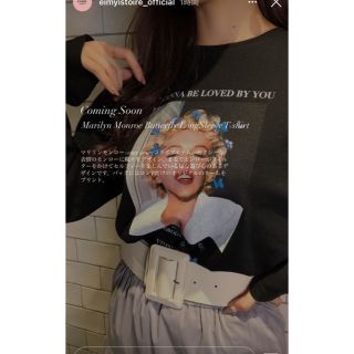 エイミーイストワール(eimy istoire)のHARU様専用eimy    マリリンコラボ　ロンT ブラック　未開封　送料込み(Tシャツ(長袖/七分))