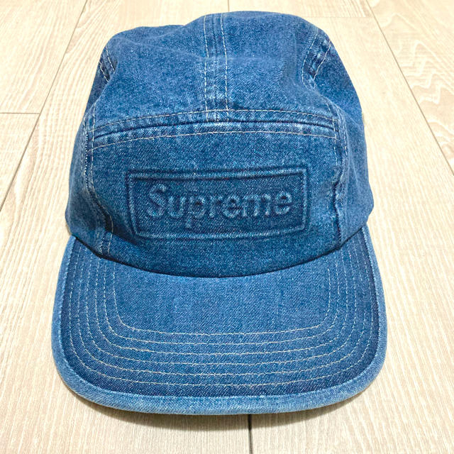 【値下げ】supreme Embossed Denim Camp Cap 帽子