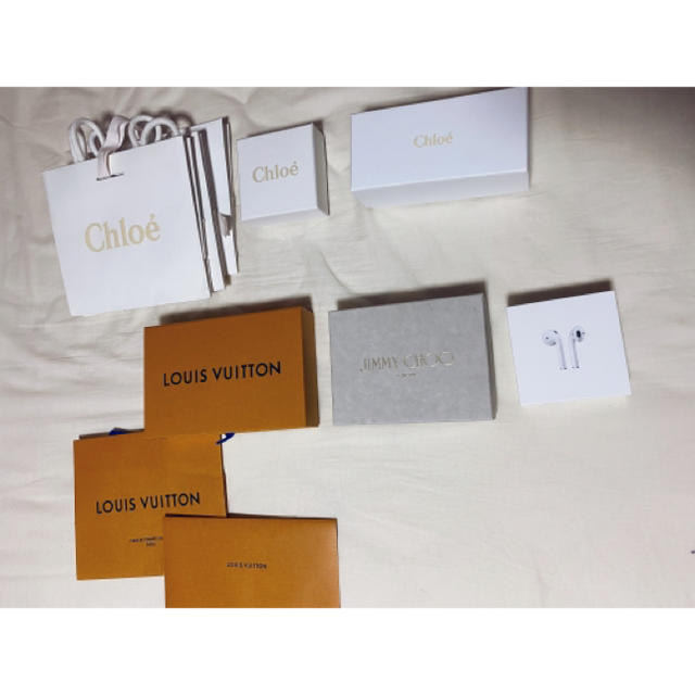 ショップ袋Chloe jimmychoo Louis Vuitton AirPods箱、袋