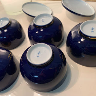 アルシーヴ(archives)の有田焼蓋付湯呑茶碗×5    レトロ(食器)
