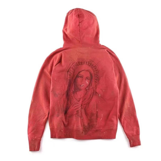 saint michael 赤パーカー L hoodie readymade - パーカー