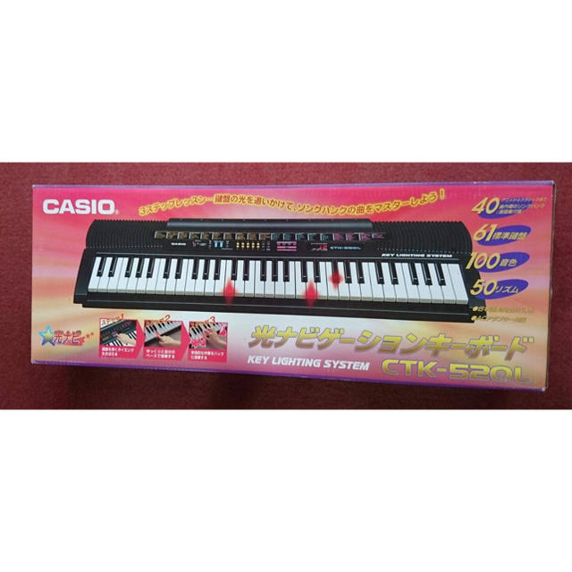CASIO(カシオ)のCASIO カシオ キーボード 光ナビ付 CTK-520L 楽器の鍵盤楽器(キーボード/シンセサイザー)の商品写真