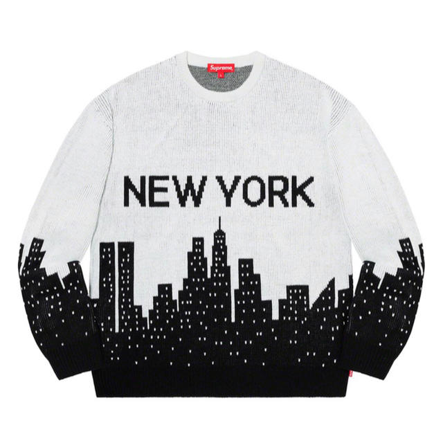 新品未使用　Supreme New York Sweater 白黒　M