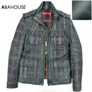 アバハウス(ABAHOUSE)の78,000円【美品】ABAHOUSE　牛革　超個性的デザイン　ジャケット　(レザージャケット)