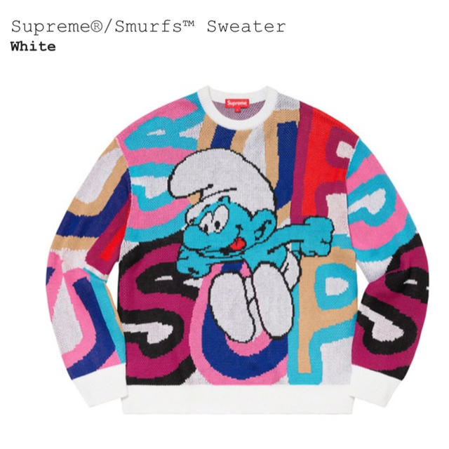 大人気 Supreme®/Smurfs™ Smurf Supreme Sweater White トップス ...