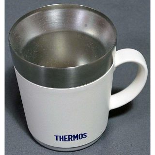 サーモス(THERMOS)のUSED THERMOSの保温マグカップ JDC-351WH 350ml  白(グラス/カップ)