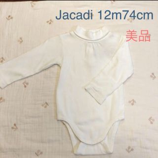 ジャカディ(Jacadi)のJacadi タートルネックロンパース　12m 74cm 美品(ロンパース)