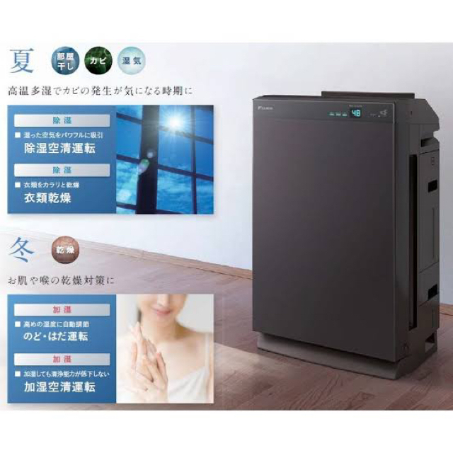 新作商品 DAIKIN - ダイキン【DAIKIN】除加湿 ストリーマ空気清浄機 二