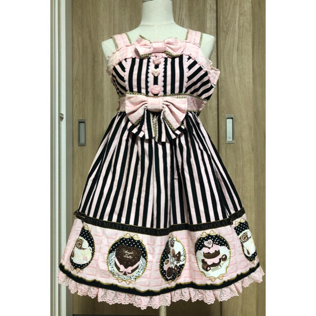 Angelic Pretty(アンジェリックプリティー)のAngelic Pretty MeltyチョコレートJSK レディースのワンピース(ひざ丈ワンピース)の商品写真