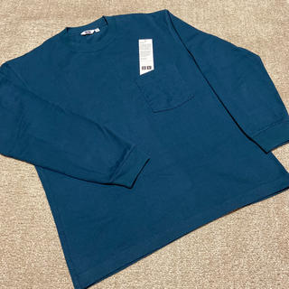 ユニクロ(UNIQLO)のユニクロ U クルーネックT (長袖) UNIQLO U 68 Blue(Tシャツ/カットソー(七分/長袖))