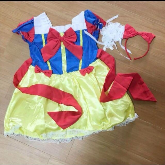 子供用 コスプレ 白雪姫 コスプレ衣装　ハロウィン キッズ/ベビー/マタニティのキッズ服女の子用(90cm~)(ワンピース)の商品写真