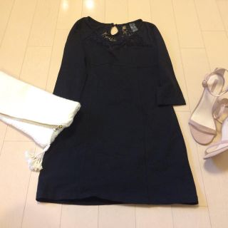 ザラ(ZARA)のZARA ブラックレースワンピース(ミニワンピース)