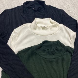 ユニクロ(UNIQLO)のUNIQLO ユニクロ　リブロングTシャツ(カットソー(長袖/七分))