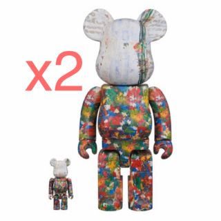 メディコムトイ(MEDICOM TOY)のBE@RBRICK 木梨憲武《感謝》100％ & 400％　2つセット(キャラクターグッズ)