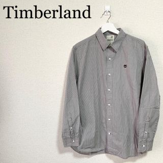 ティンバーランド(Timberland)のティンバーランド ストライプシャツ メンズM 長袖シャツ ワンポイントロゴ(シャツ)